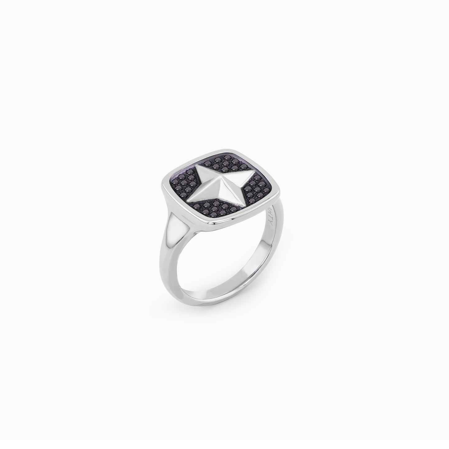 FIERCE Cheeky Black Diamond Signet Ring