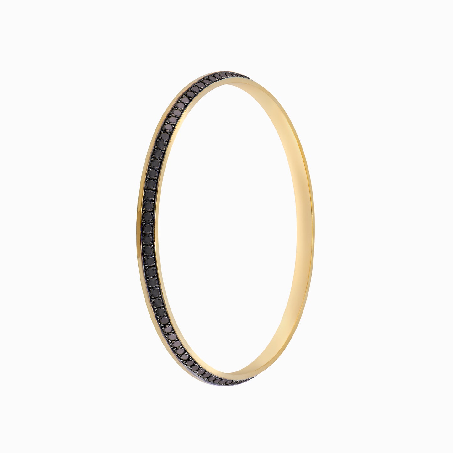 OFF-KILTER Outrageous Black Diamond Bangle Bracelet – Dark Mode