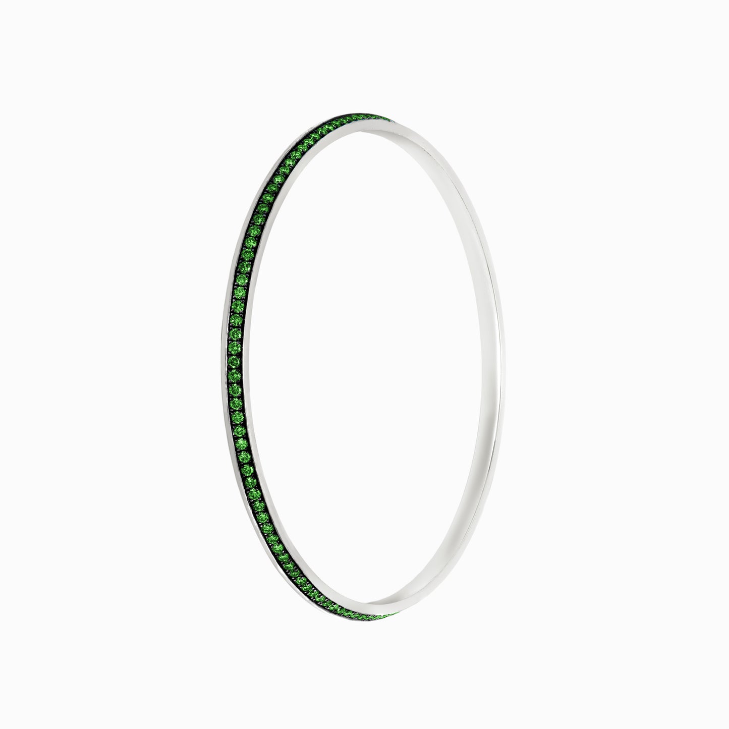 OFF-KILTER Audacious Emerald Bangle Bracelet – Dark Mode