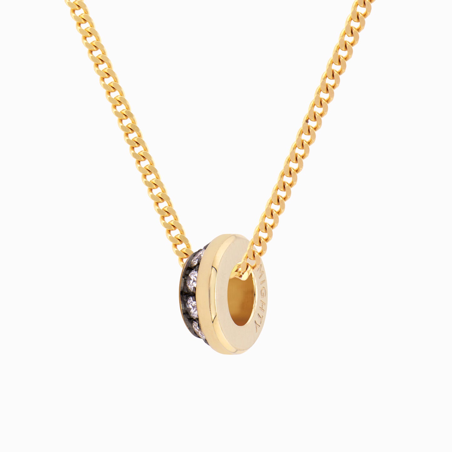 OFF-KILTER Outrageous Diamond Rondelle Necklace – Dark Mode