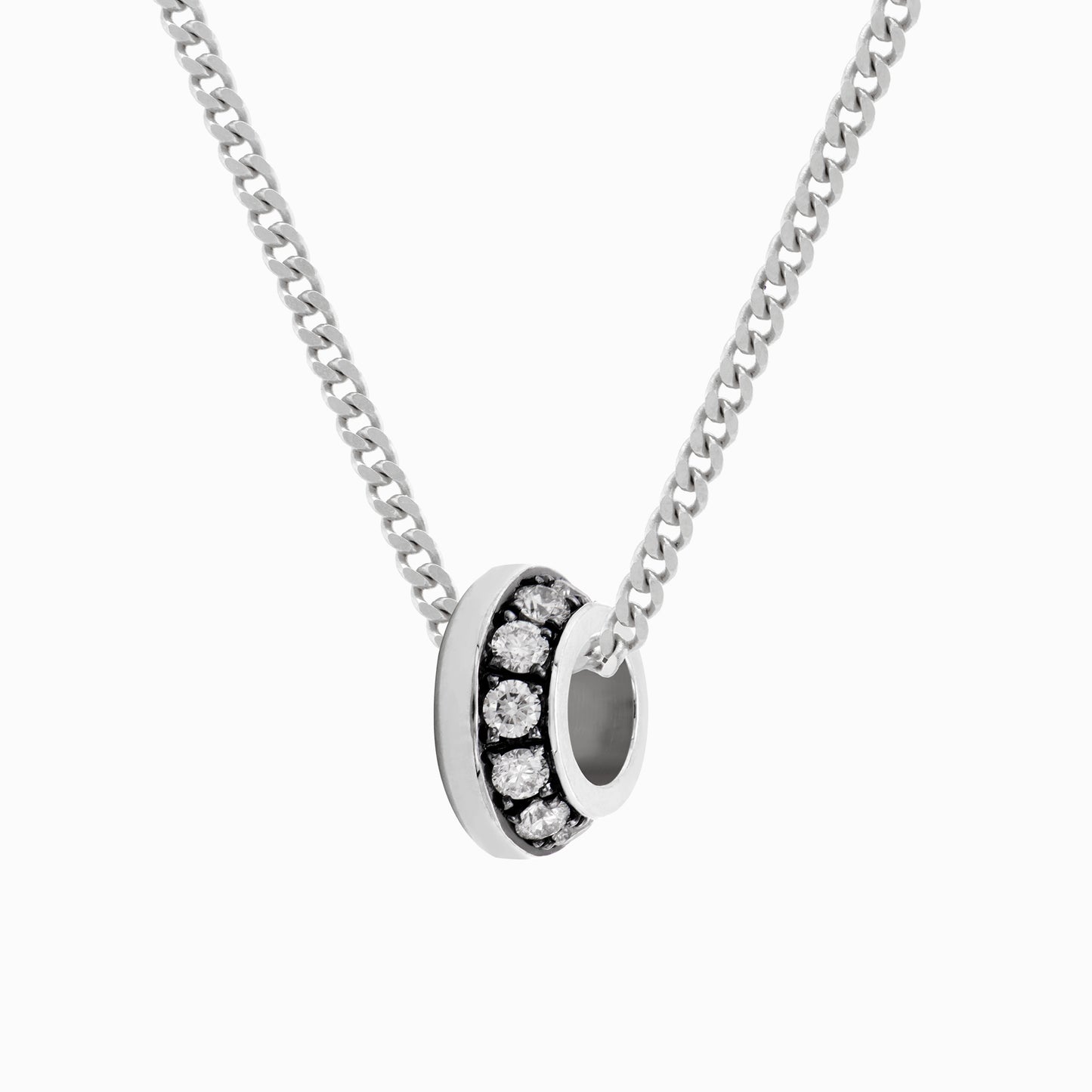 OFF-KILTER Outrageous Diamond Rondelle Necklace – Dark Mode