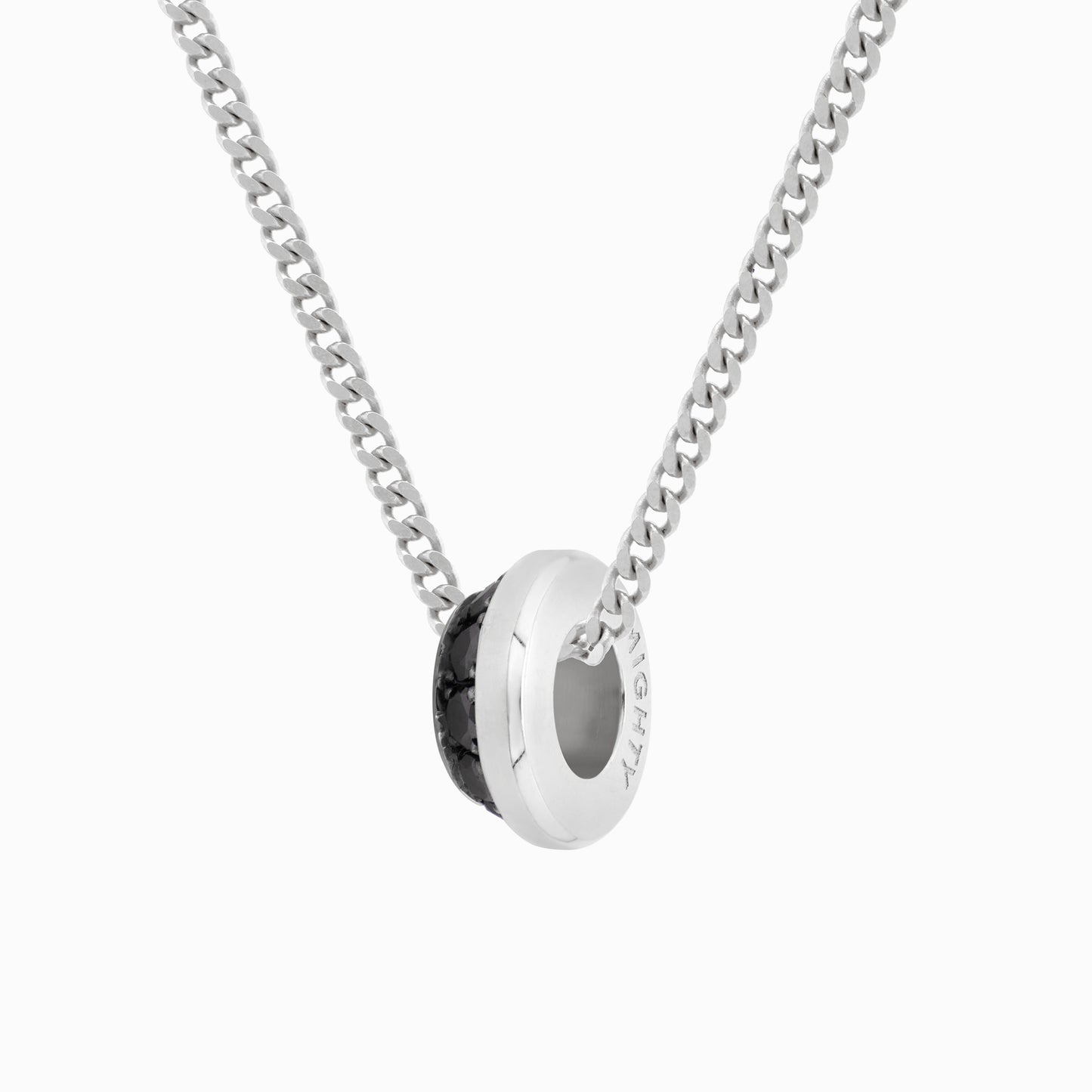 OFF-KILTER Outrageous Black Diamond Rondelle Necklace – Dark Mode