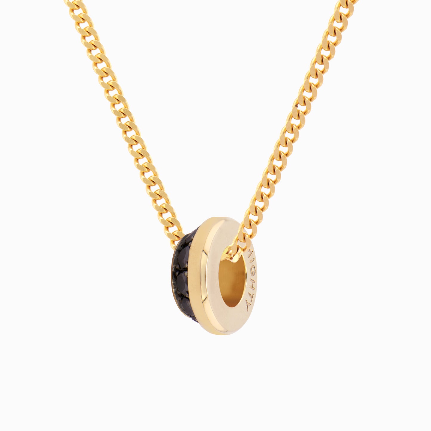 OFF-KILTER Outrageous Black Diamond Rondelle Necklace – Dark Mode