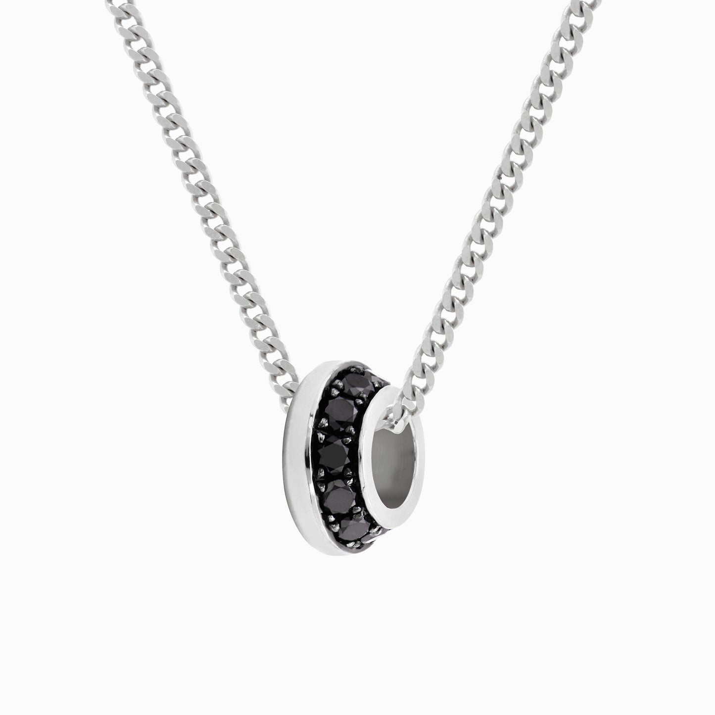 OFF-KILTER Outrageous Black Diamond Rondelle Necklace – Dark Mode