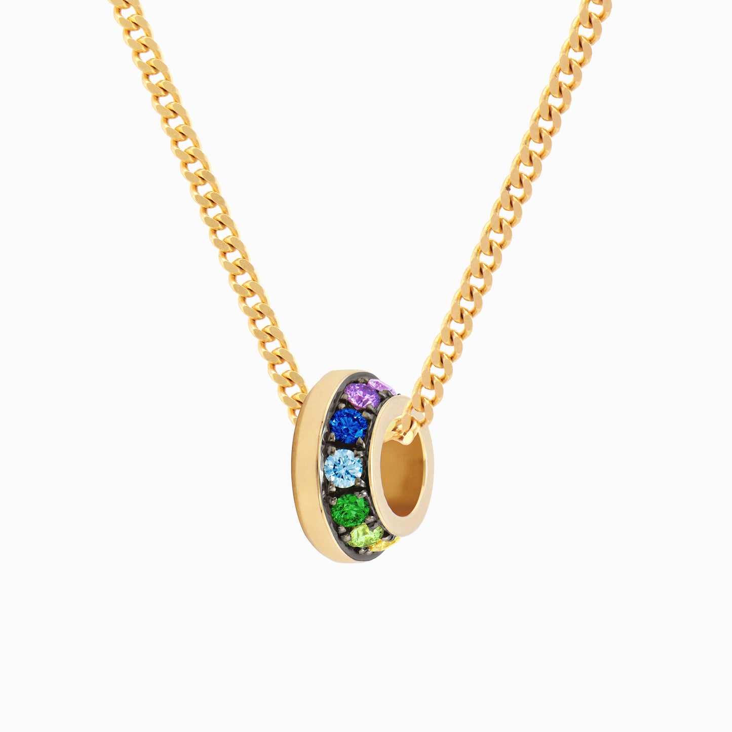 OFF-KILTER Outrageous Rainbow Rondelle Necklace – Dark Mode