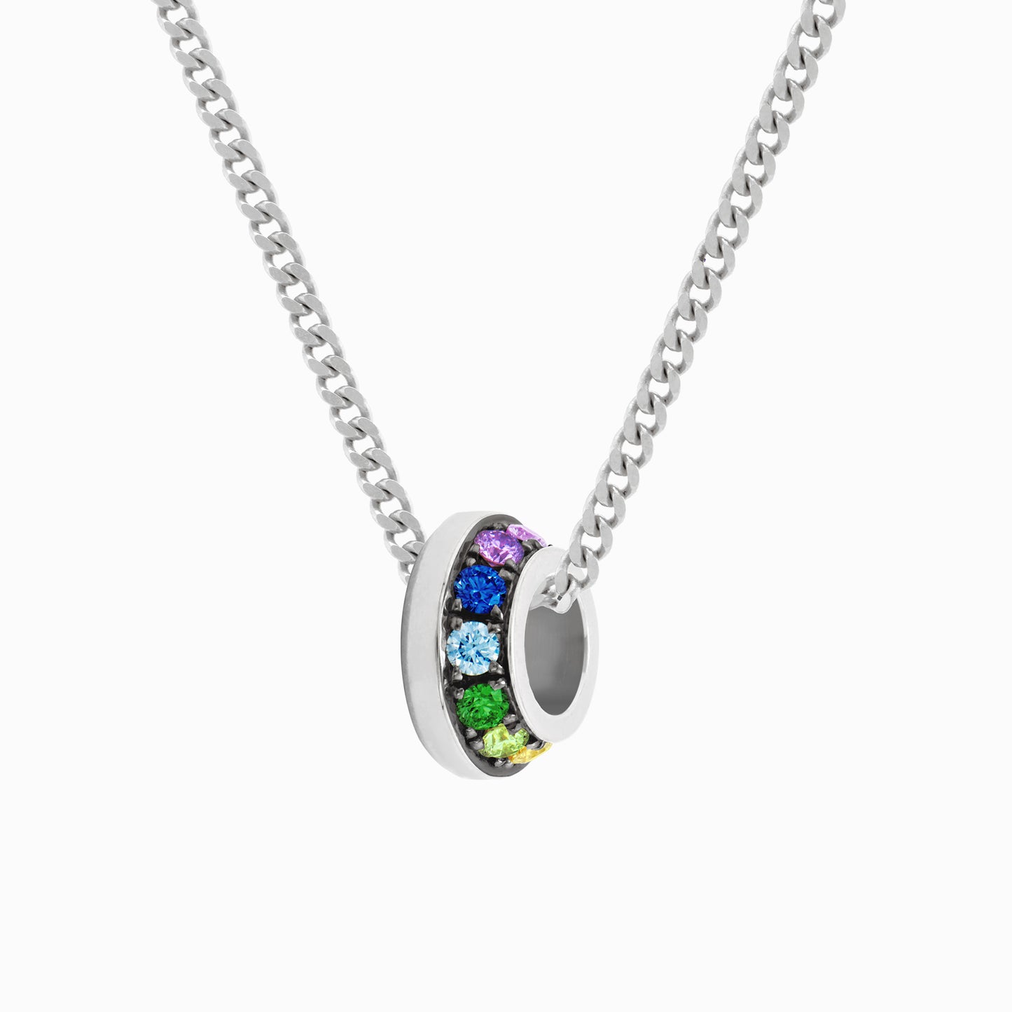 OFF-KILTER Outrageous Rainbow Rondelle Necklace – Dark Mode