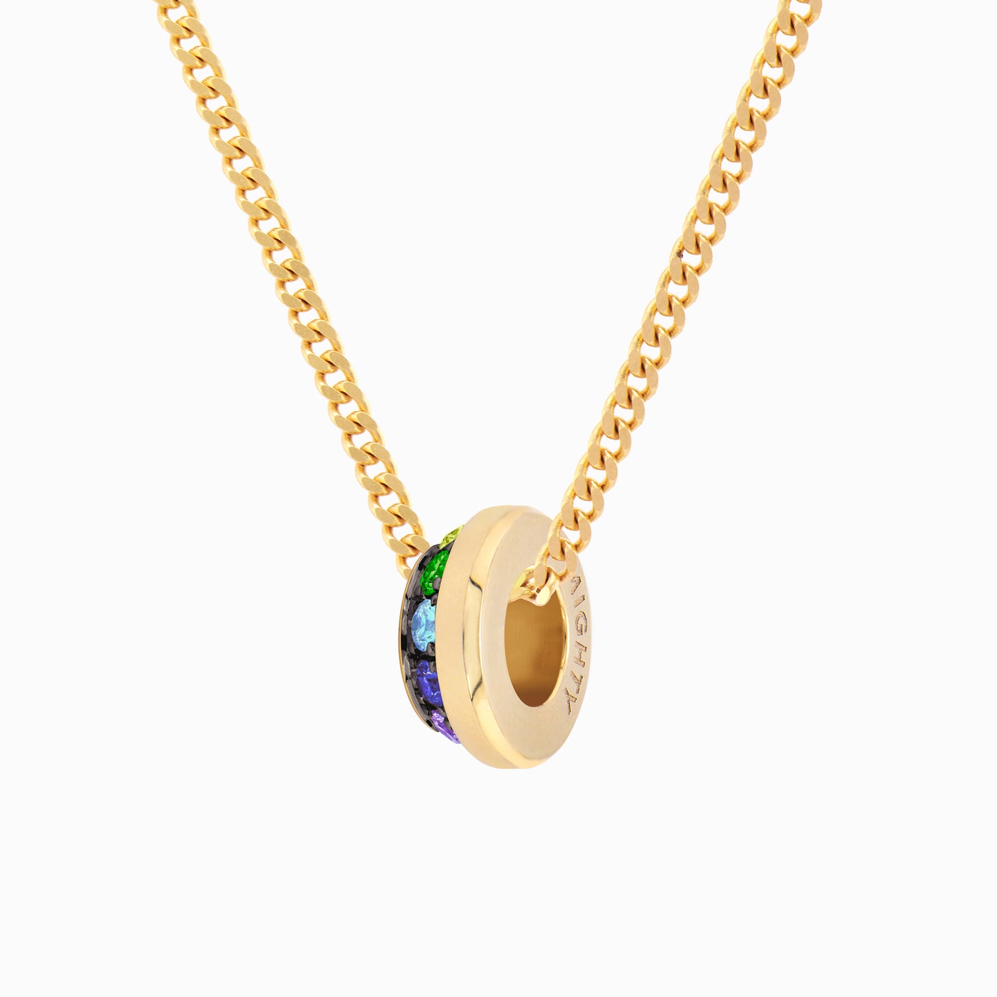 OFF-KILTER Outrageous Rainbow Rondelle Necklace – Dark Mode