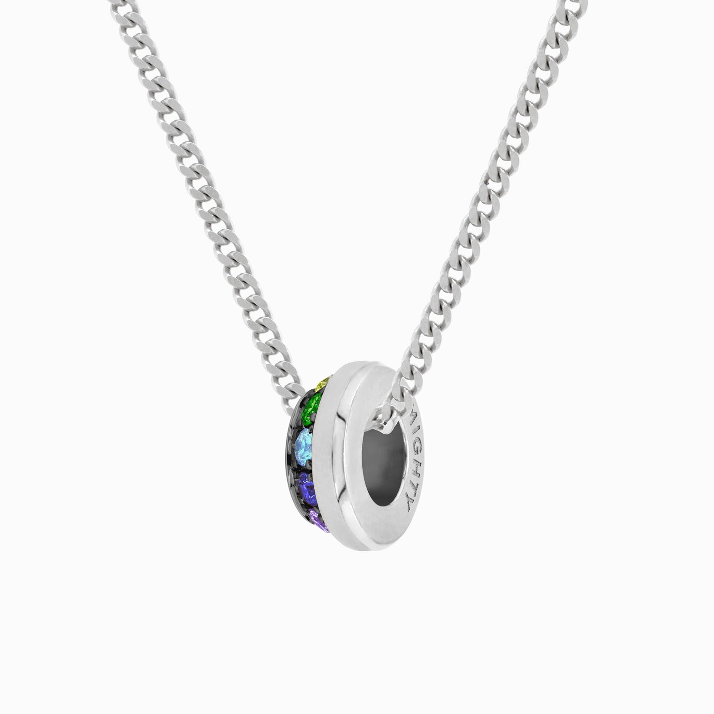 OFF-KILTER Outrageous Rainbow Rondelle Necklace – Dark Mode
