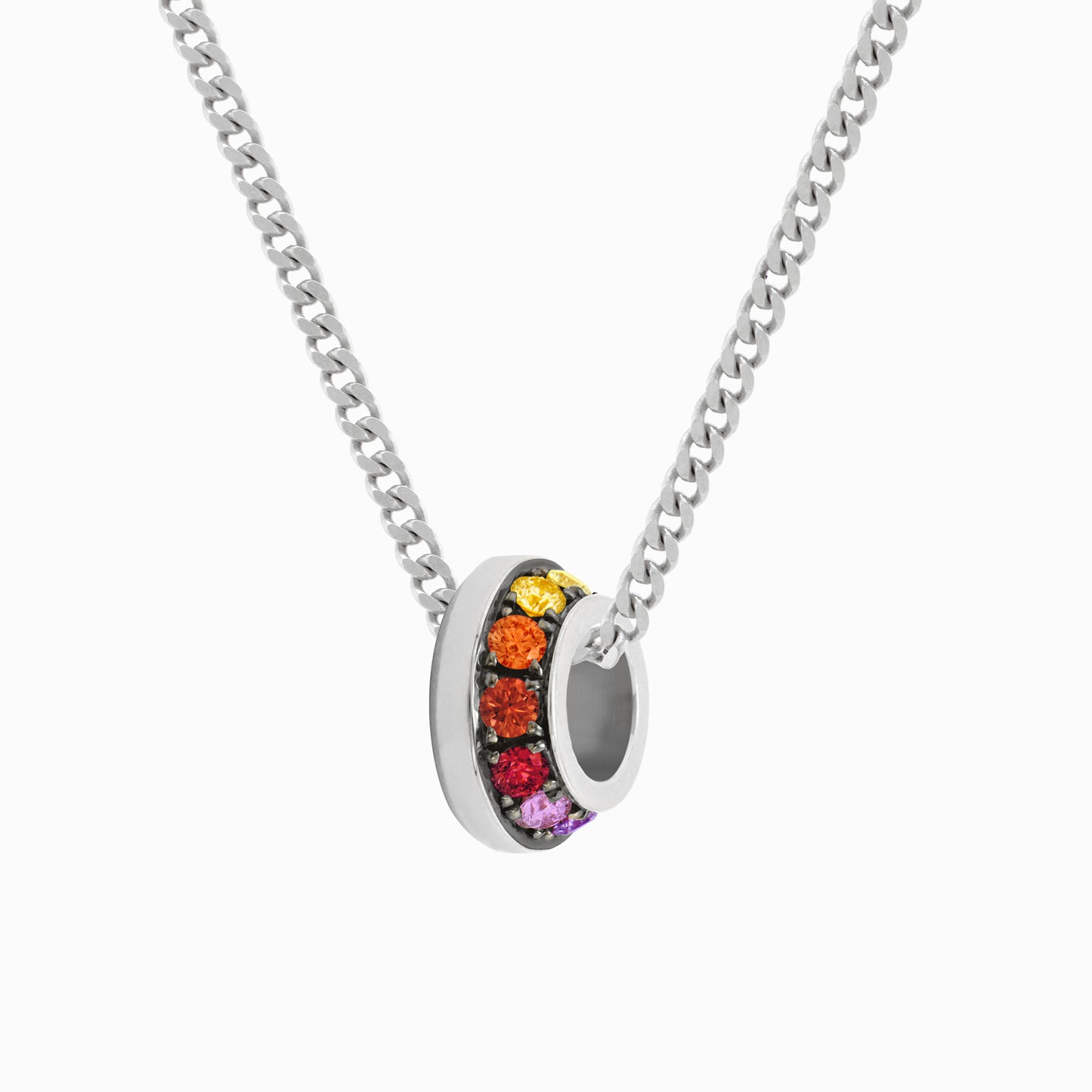 OFF-KILTER Outrageous Rainbow Rondelle Necklace – Dark Mode