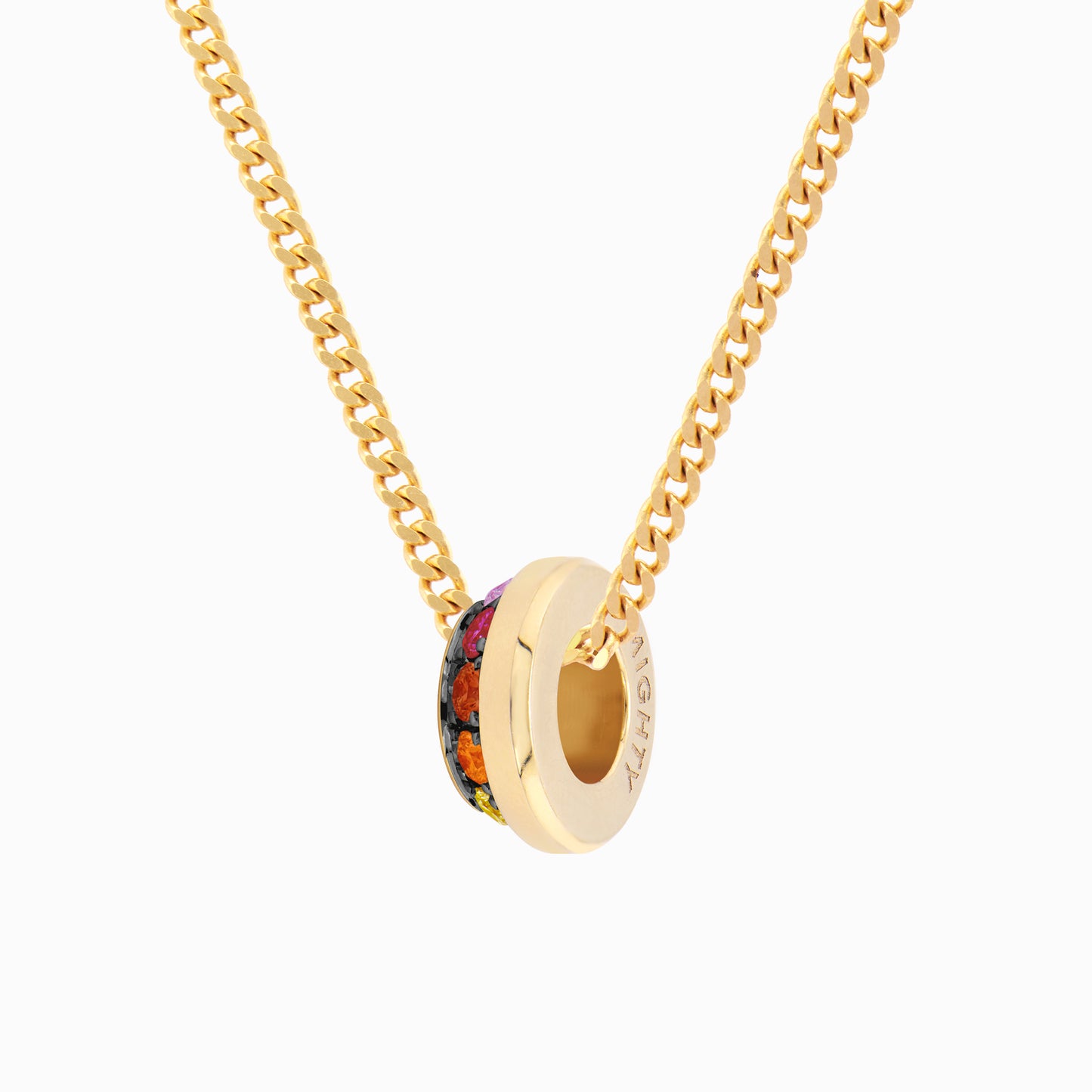 OFF-KILTER Outrageous Rainbow Rondelle Necklace – Dark Mode