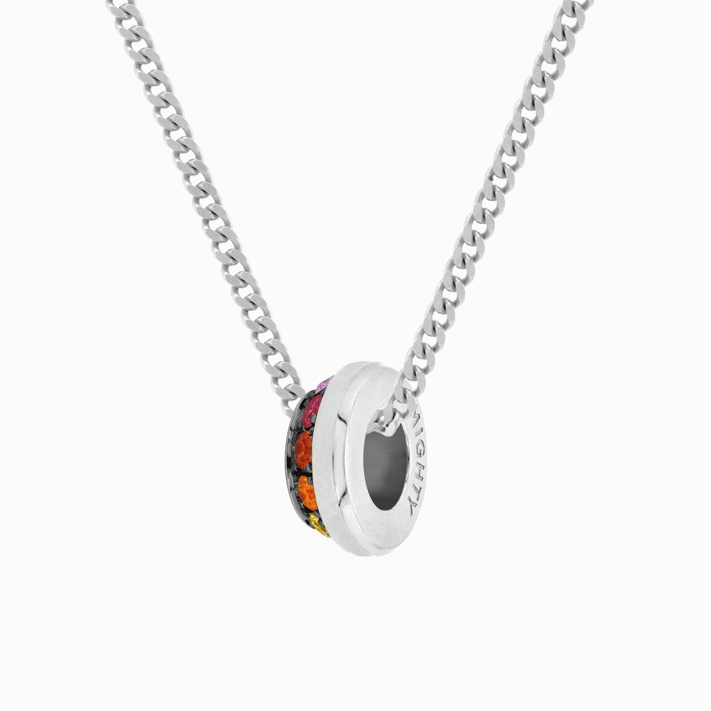 OFF-KILTER Outrageous Rainbow Rondelle Necklace – Dark Mode