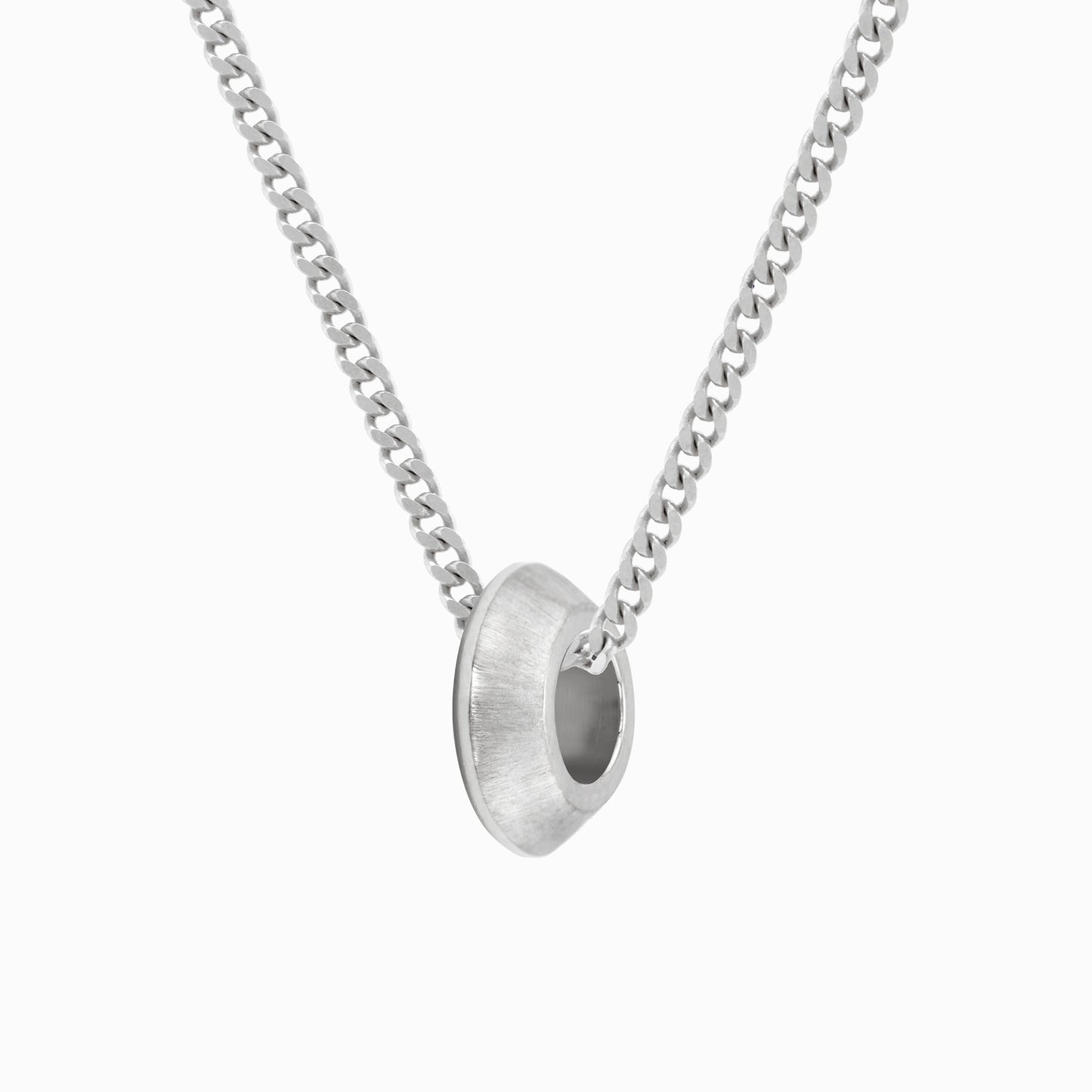 OFF-KILTER Audacious Satin Rondelle Necklace – Silver