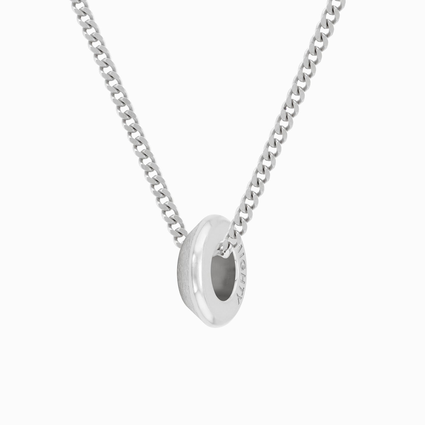 OFF-KILTER Audacious Distressed Rondelle Necklace – Silver