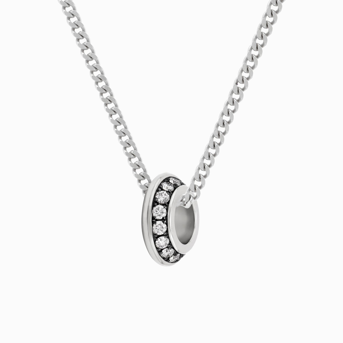 OFF-KILTER Audacious Diamond Rondelle Necklace – Dark Mode