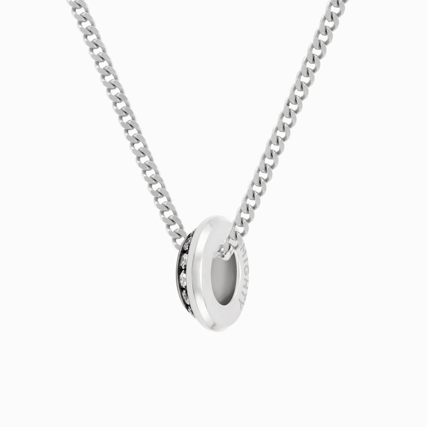 OFF-KILTER Audacious Diamond Rondelle Necklace – Dark Mode