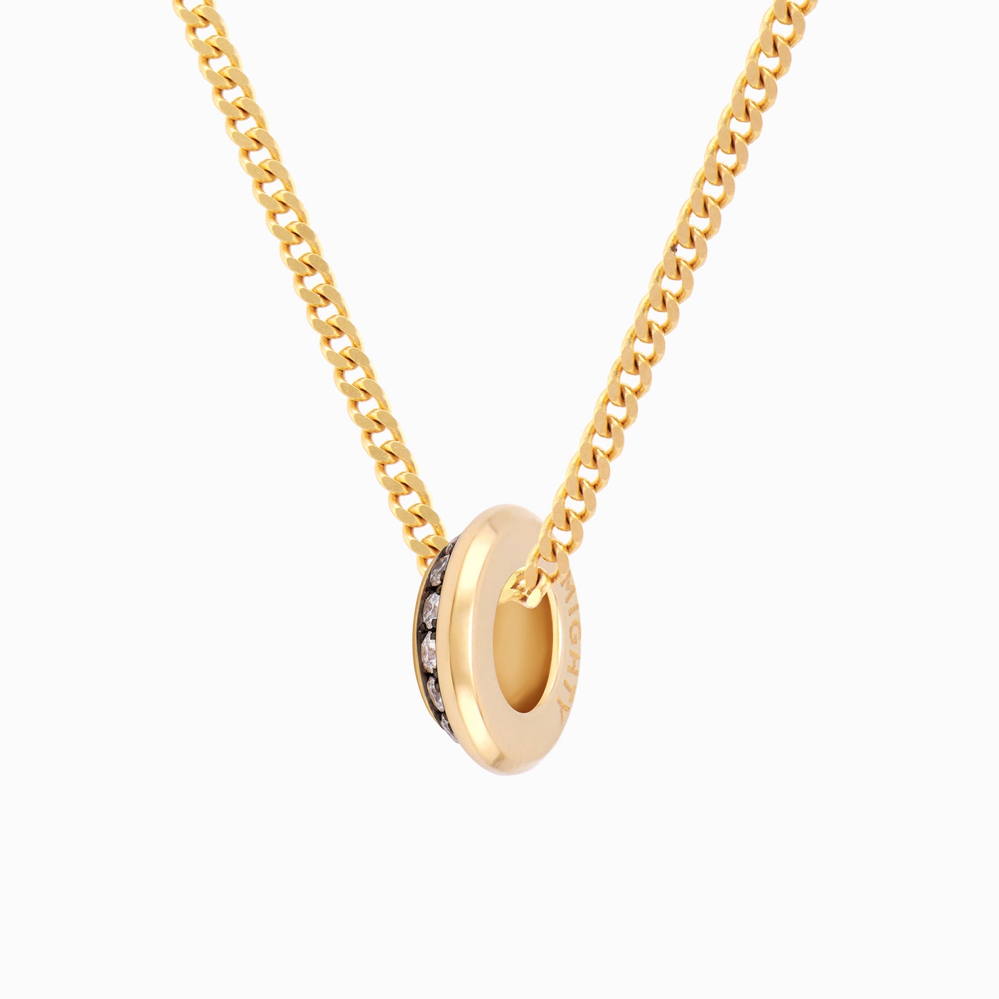 OFF-KILTER Audacious Diamond Rondelle Necklace – Dark Mode
