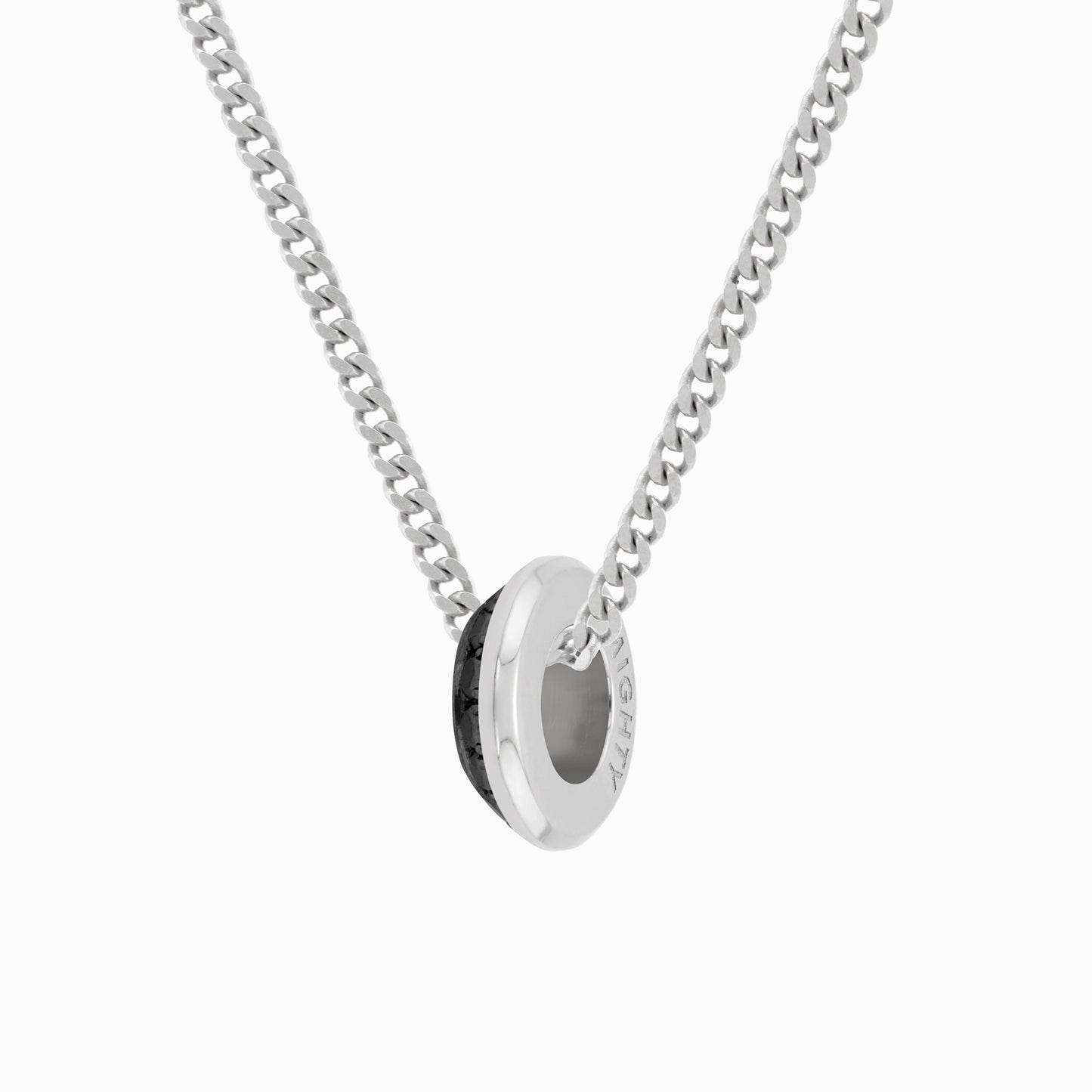 OFF-KILTER Audacious Black Diamond Rondelle Necklace – Dark Mode