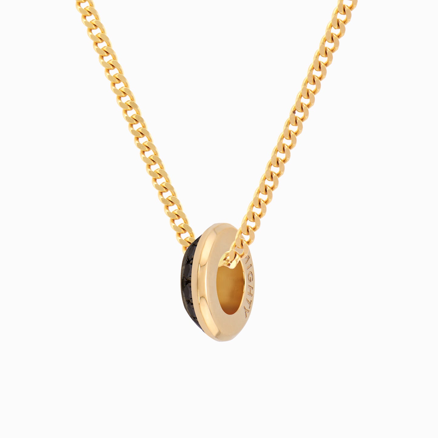 OFF-KILTER Audacious Black Diamond Rondelle Necklace – Dark Mode
