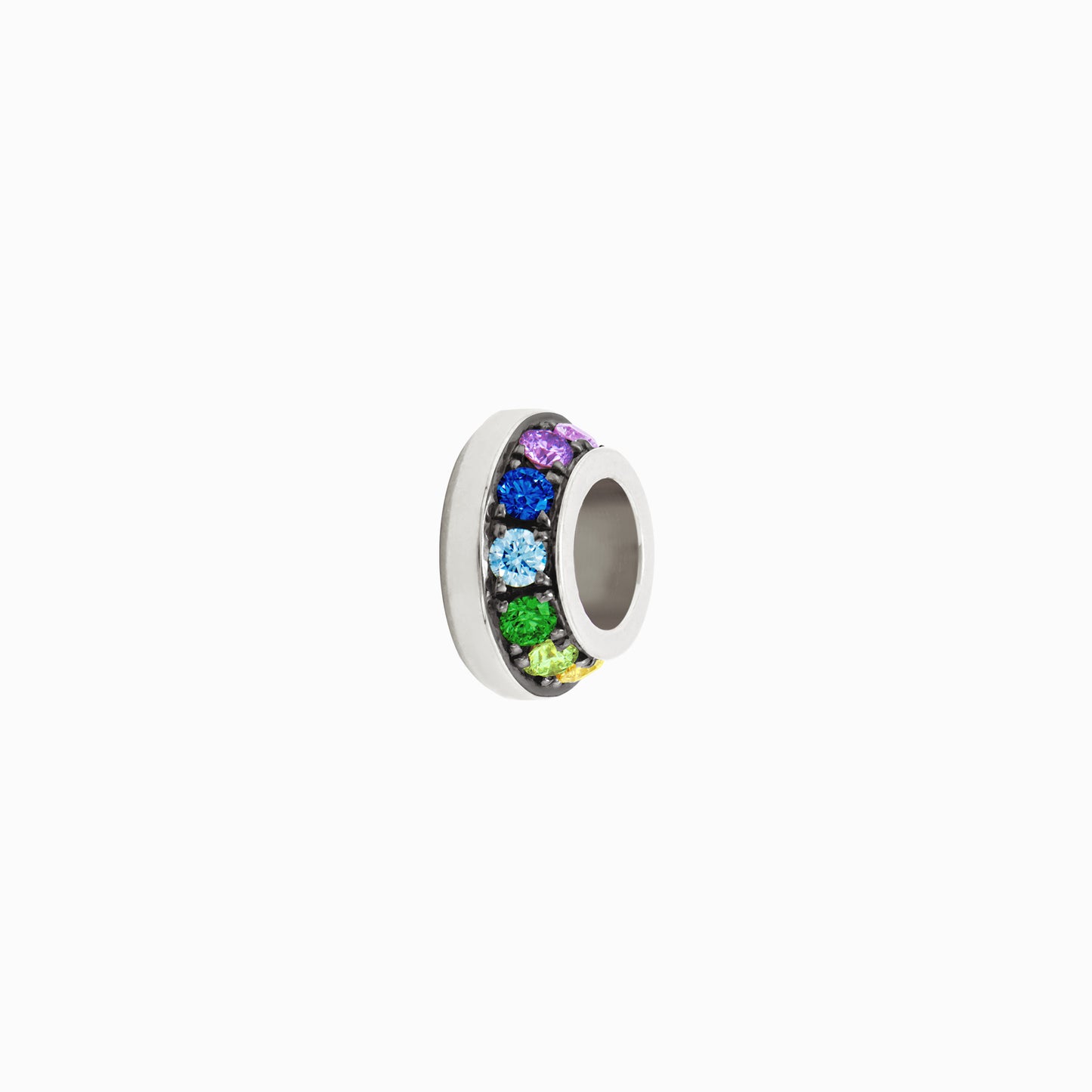 OFF-KILTER Outrageous Rainbow Rondelle Pendant – Dark Mode