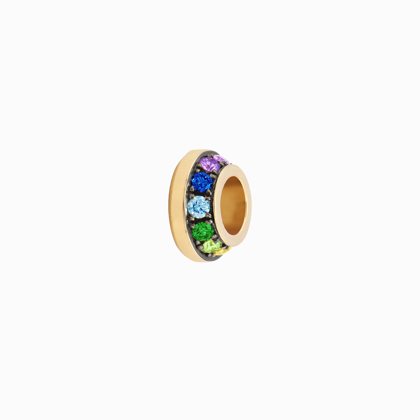 OFF-KILTER Outrageous Rainbow Rondelle Pendant – Dark Mode