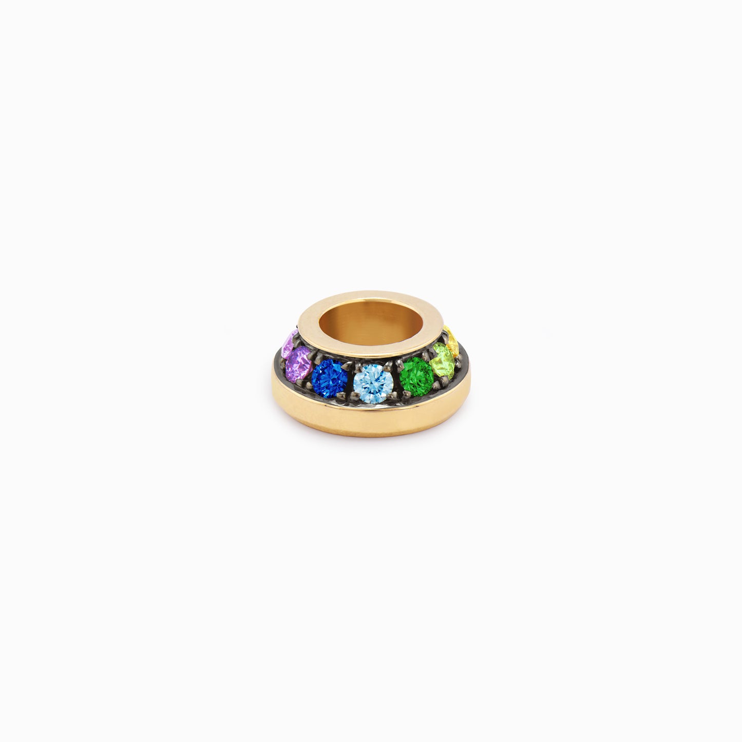 OFF-KILTER Outrageous Rainbow Rondelle Pendant – Dark Mode