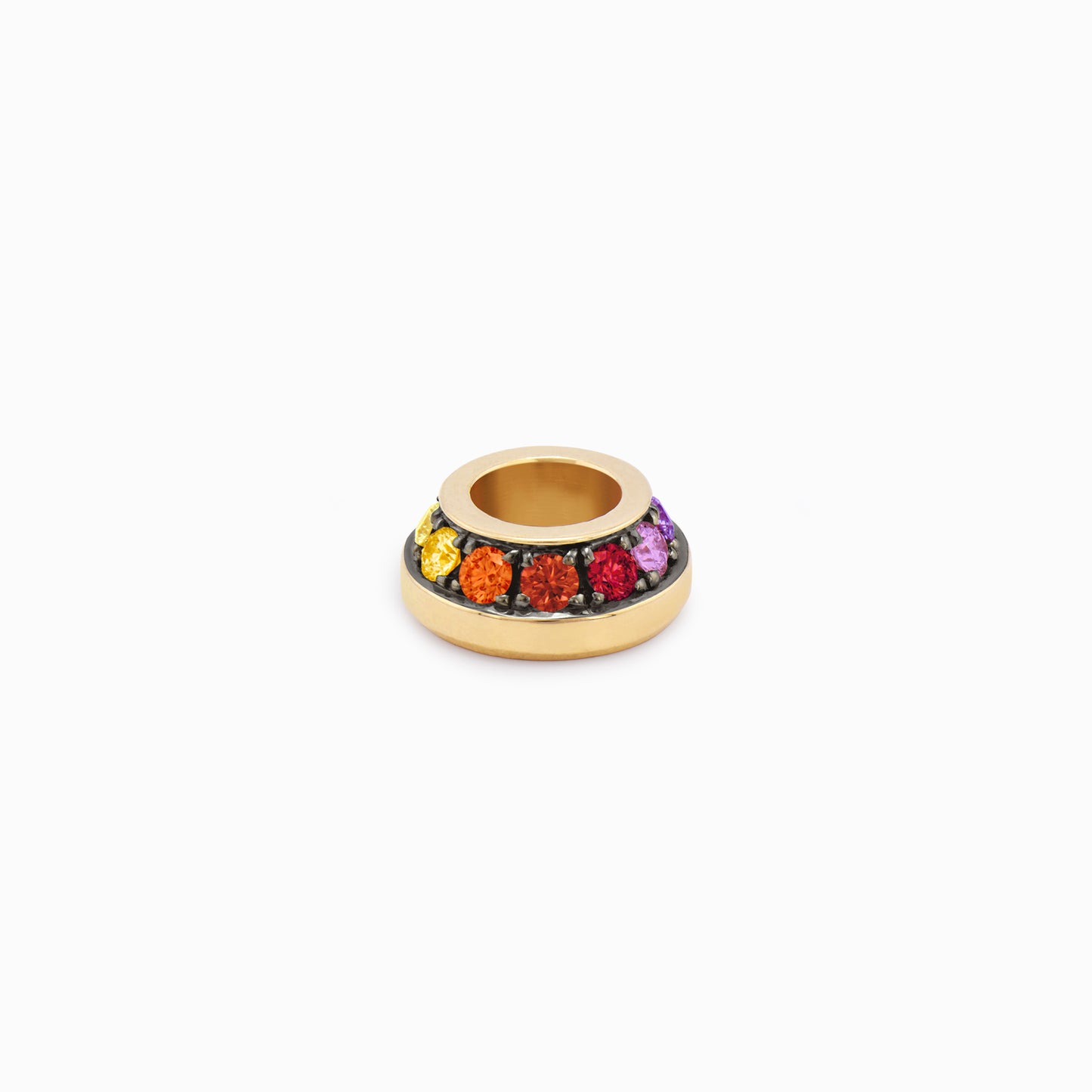 OFF-KILTER Outrageous Rainbow Rondelle Pendant – Dark Mode