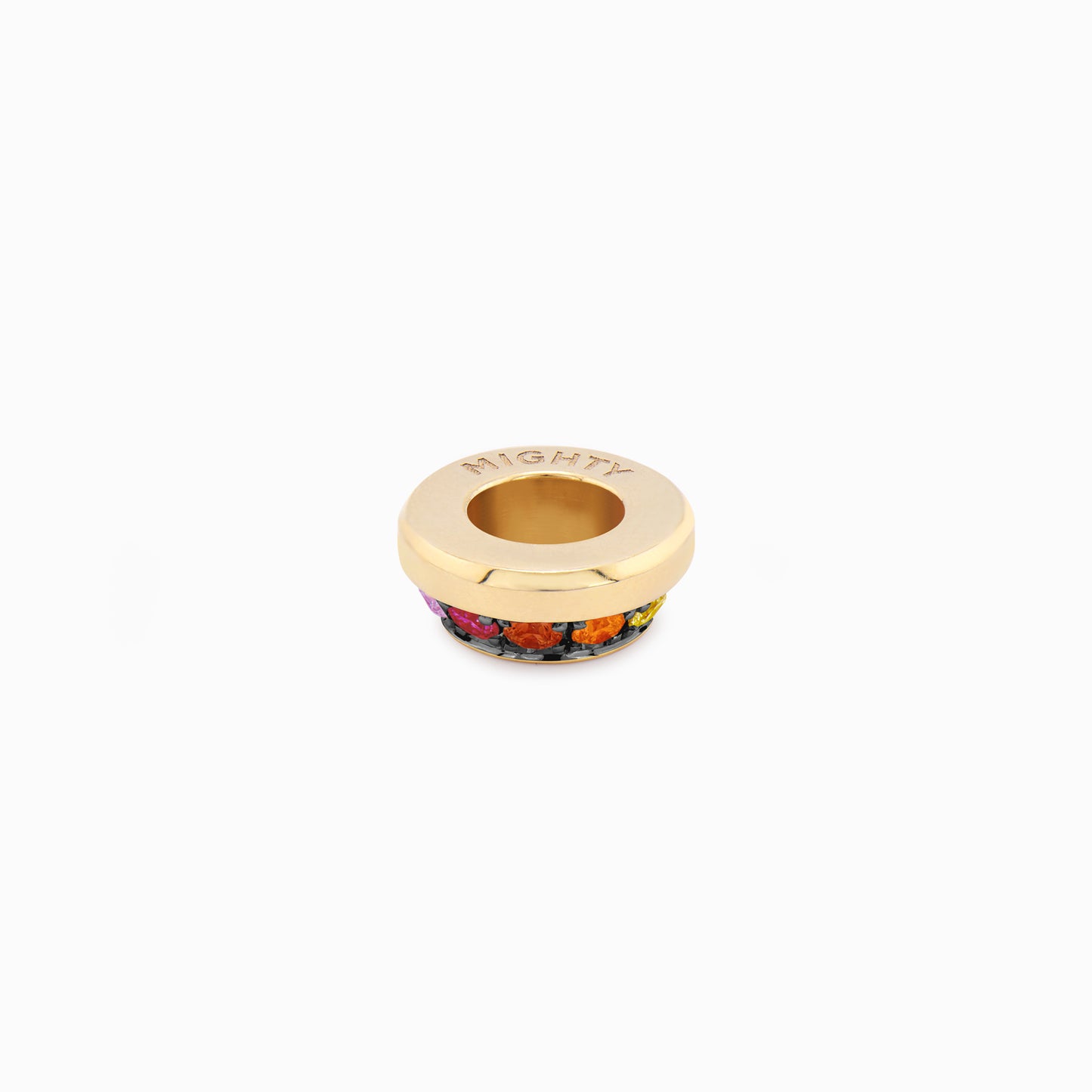 OFF-KILTER Outrageous Rainbow Rondelle Pendant – Dark Mode