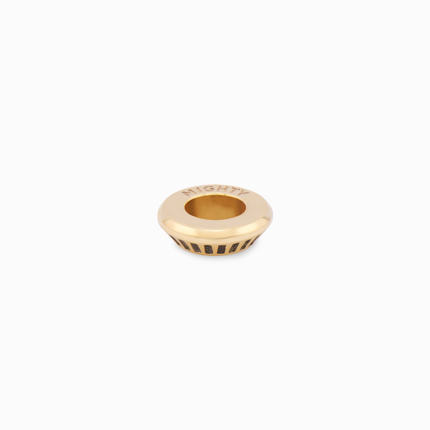 OFF-KILTER 3mm Turbine Rondelle Pendant – 14K Yellow Gold