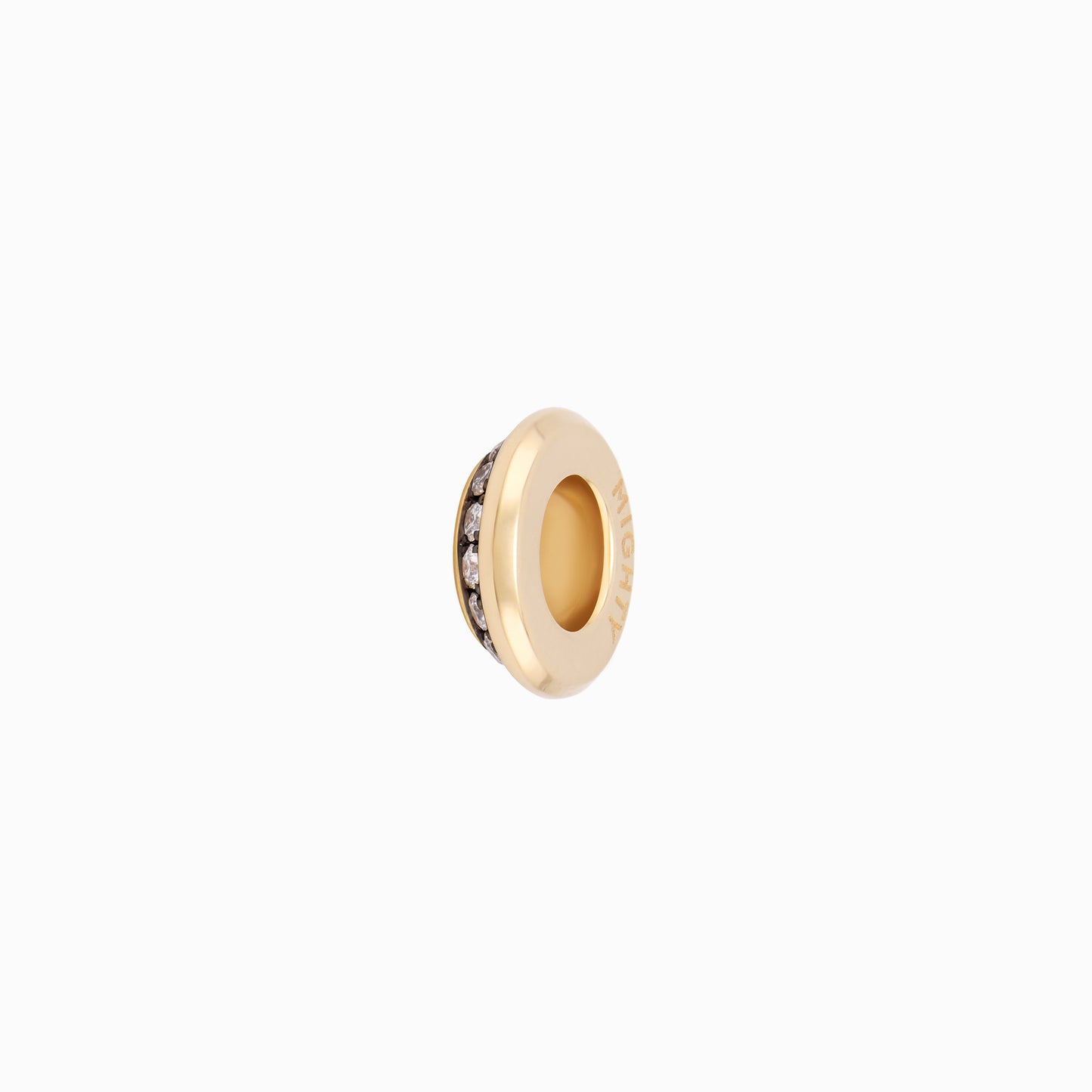 OFF-KILTER Audacious Diamond Rondelle Pendant – Dark Mode