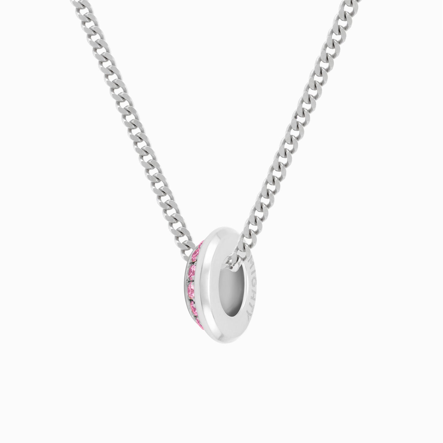 OFF-KILTER Audacious Pink Tourmaline October Birthstone Necklace
