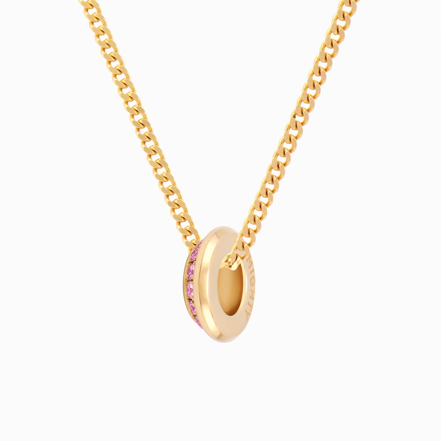 OFF-KILTER Audacious Pink Tourmaline October Birthstone Necklace