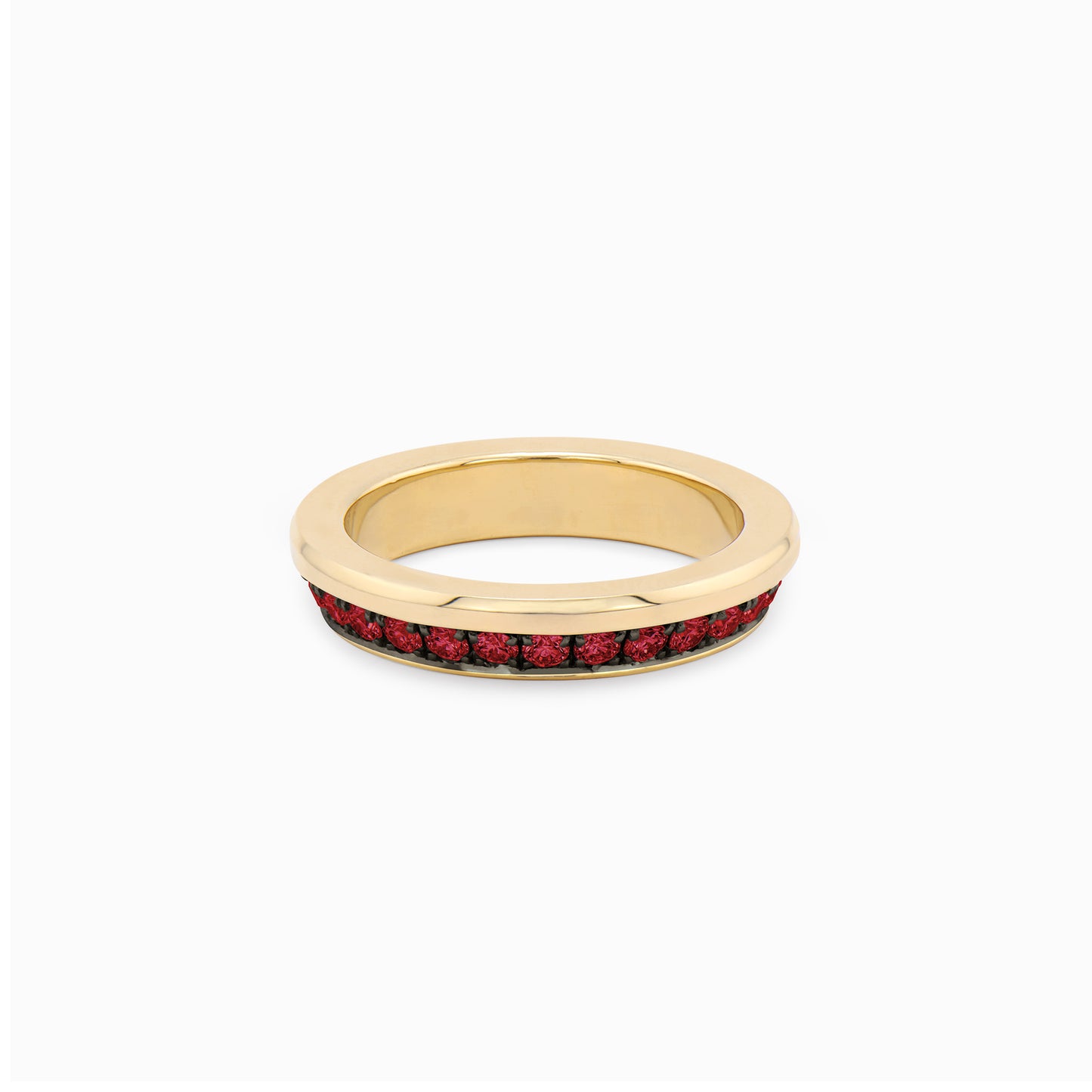 OFF-KILTER Outrageous Ruby Stacking Ring – Dark Mode