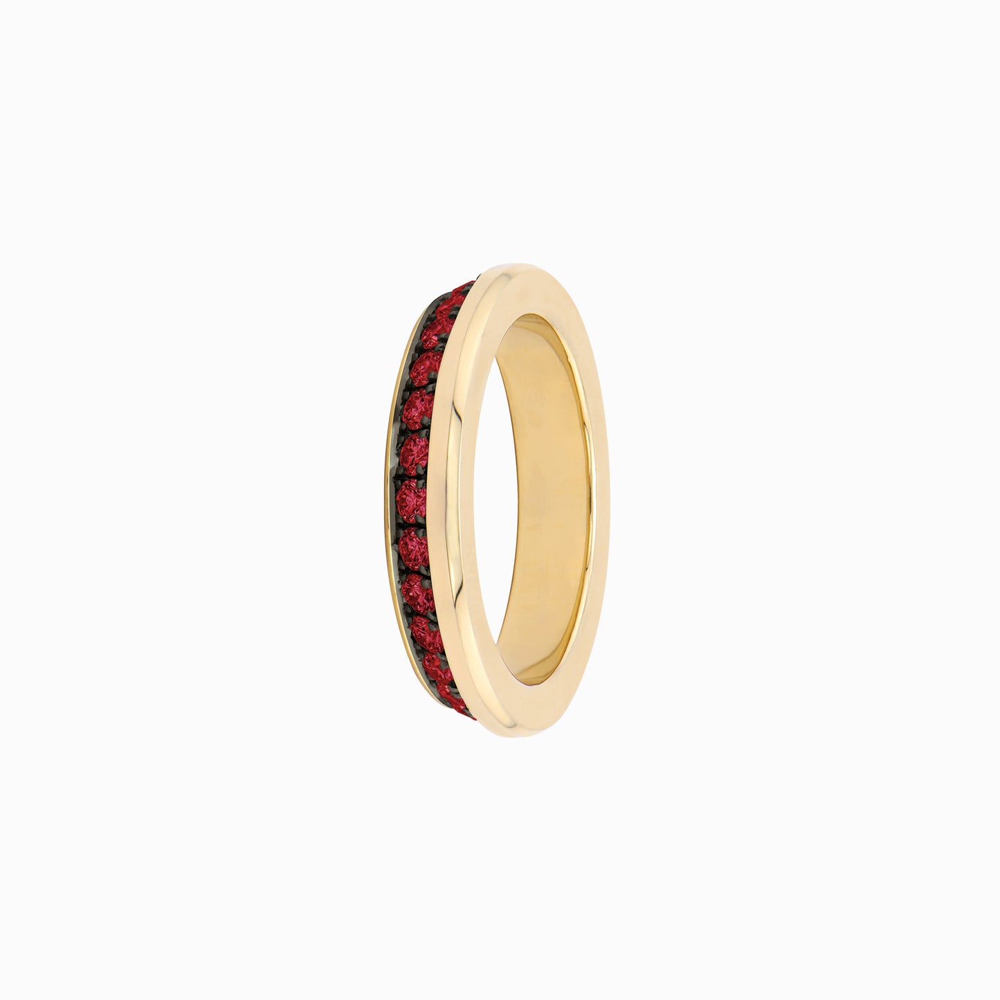 OFF-KILTER Outrageous Ruby Stacking Ring – Dark Mode