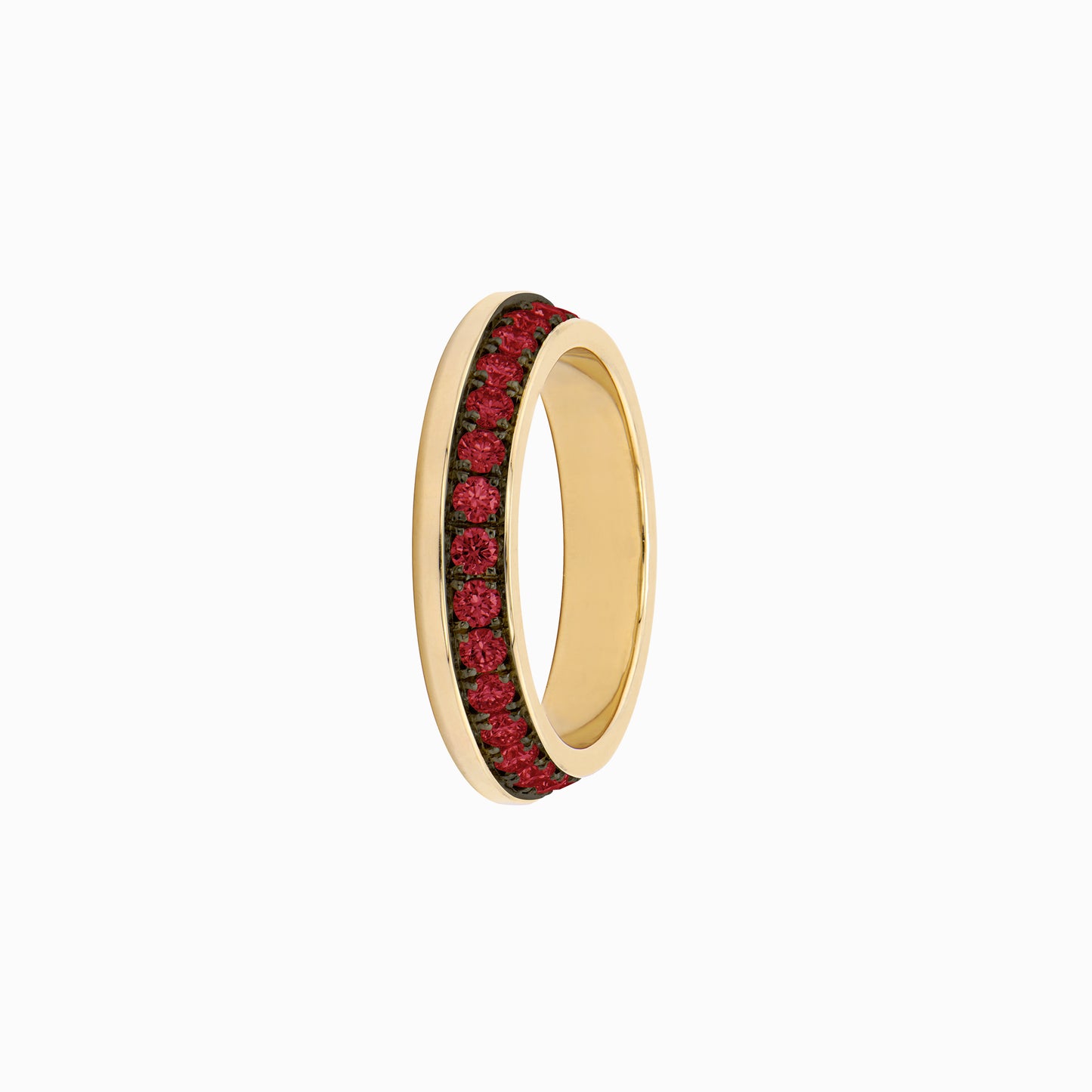 OFF-KILTER Outrageous Ruby Stacking Ring – Dark Mode