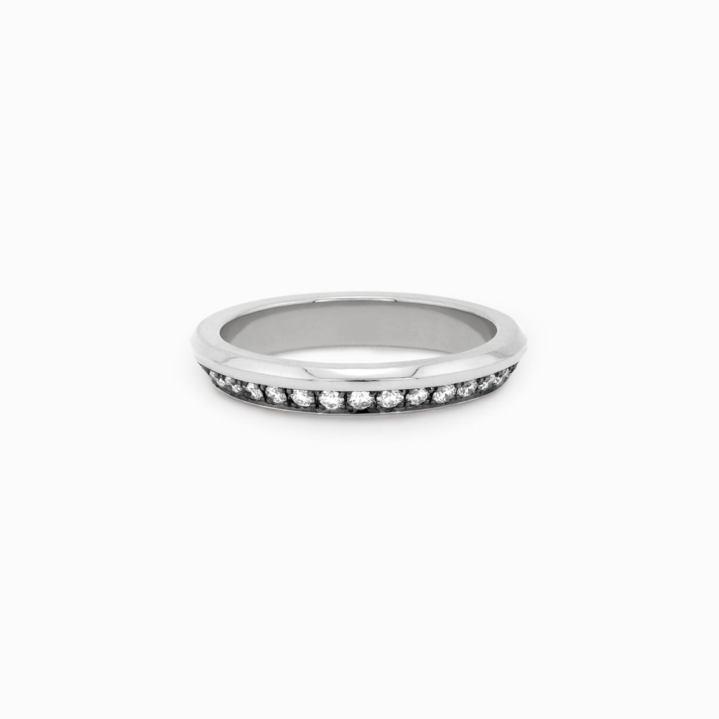 OFF-KILTER Audacious Diamond Stacking Ring – Dark Mode