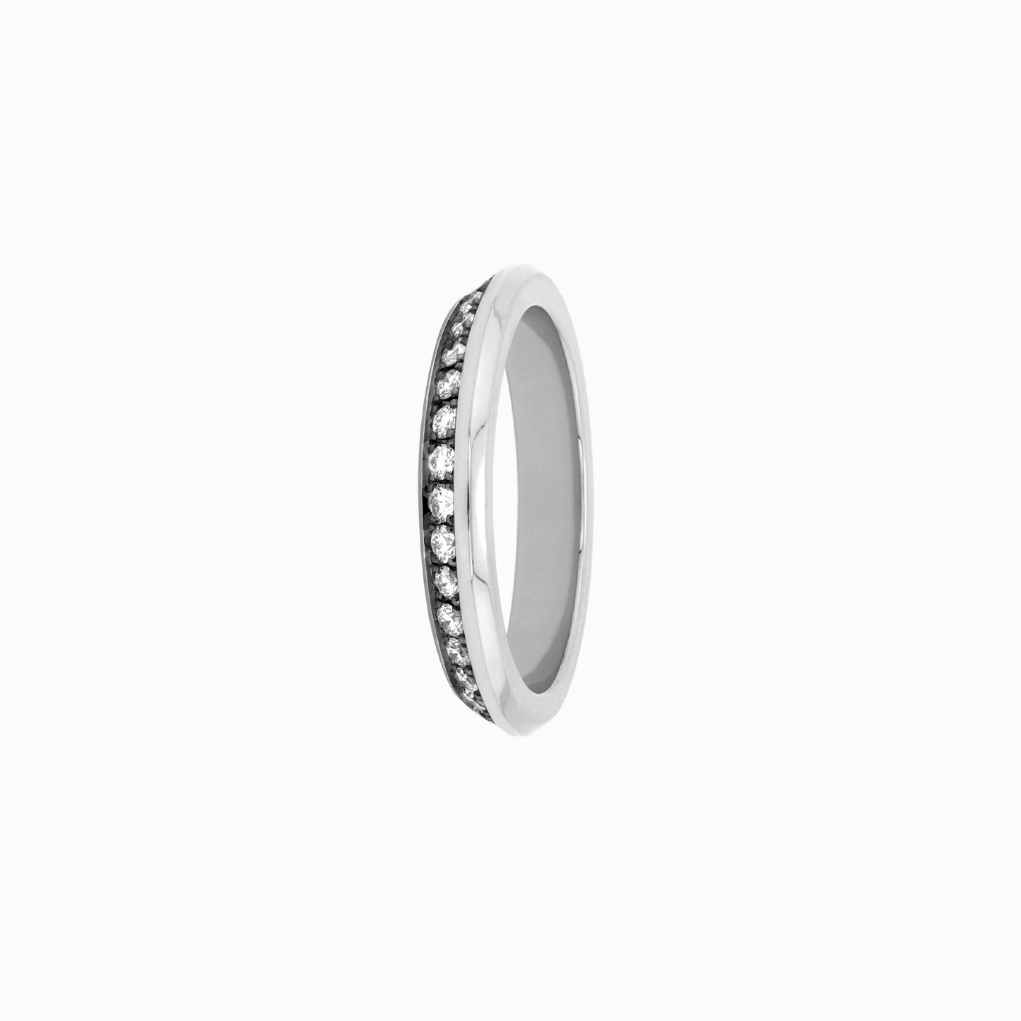 OFF-KILTER Audacious Diamond Stacking Ring – Dark Mode