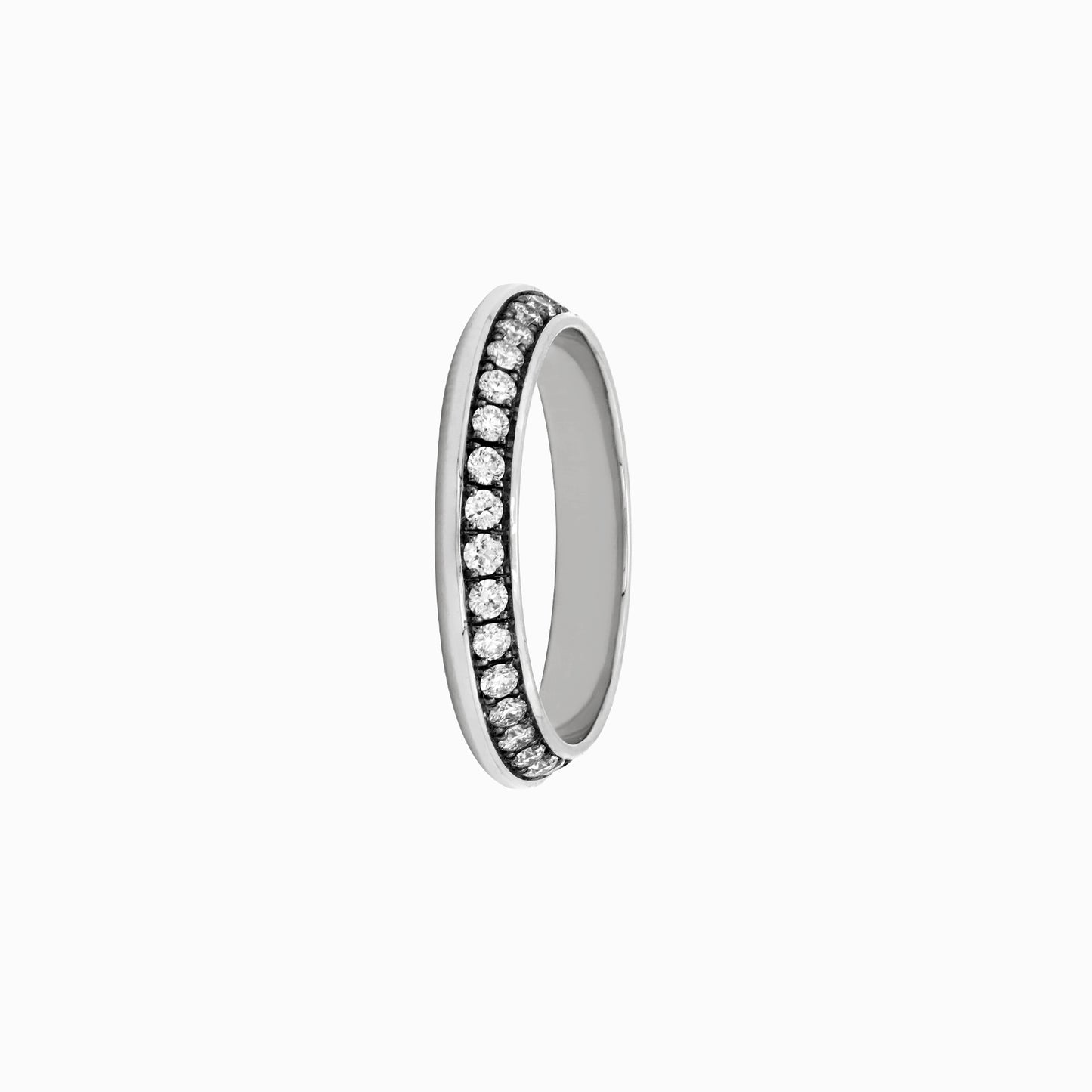 OFF-KILTER Audacious Diamond Stacking Ring – Dark Mode