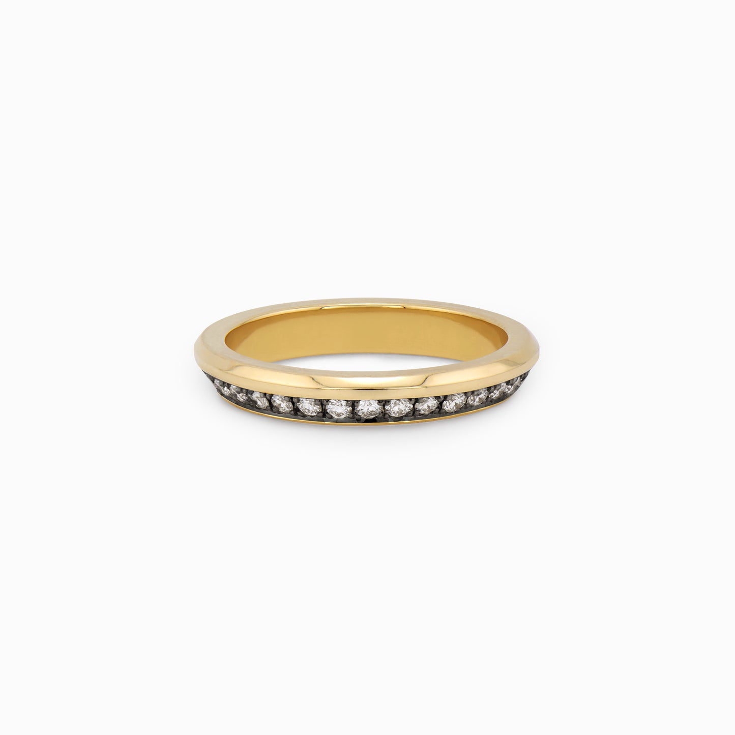 OFF-KILTER Audacious Diamond Stacking Ring – Dark Mode