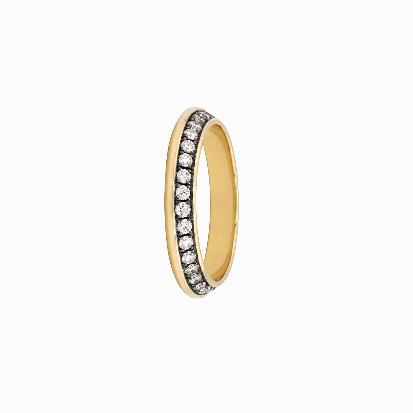 OFF-KILTER Audacious Diamond Stacking Ring – Dark Mode