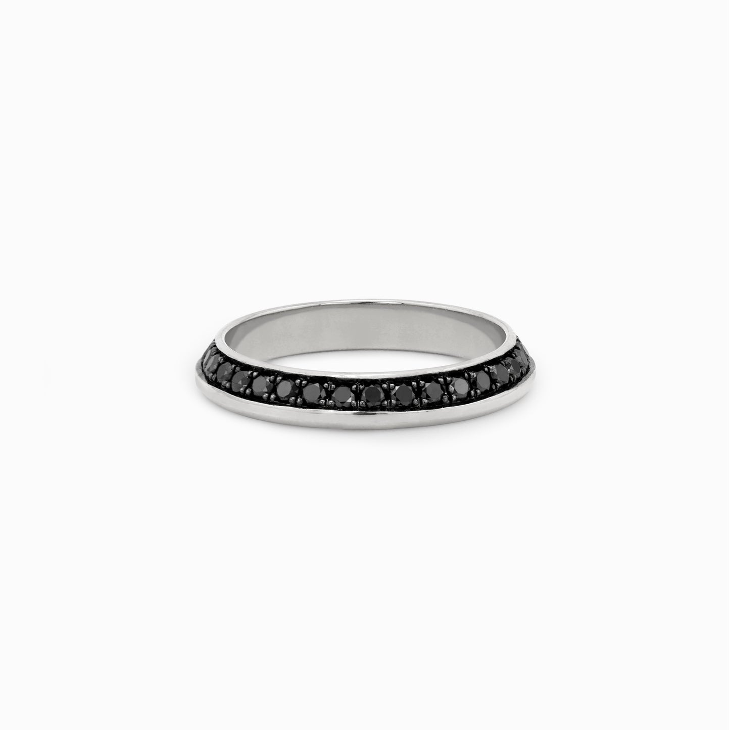 OFF-KILTER Audacious Black Diamond Stacking Ring – Dark Mode