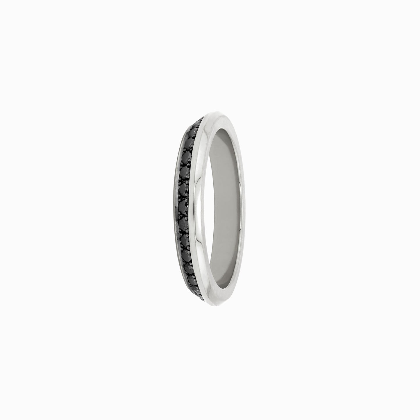 OFF-KILTER Audacious Black Diamond Stacking Ring – Dark Mode