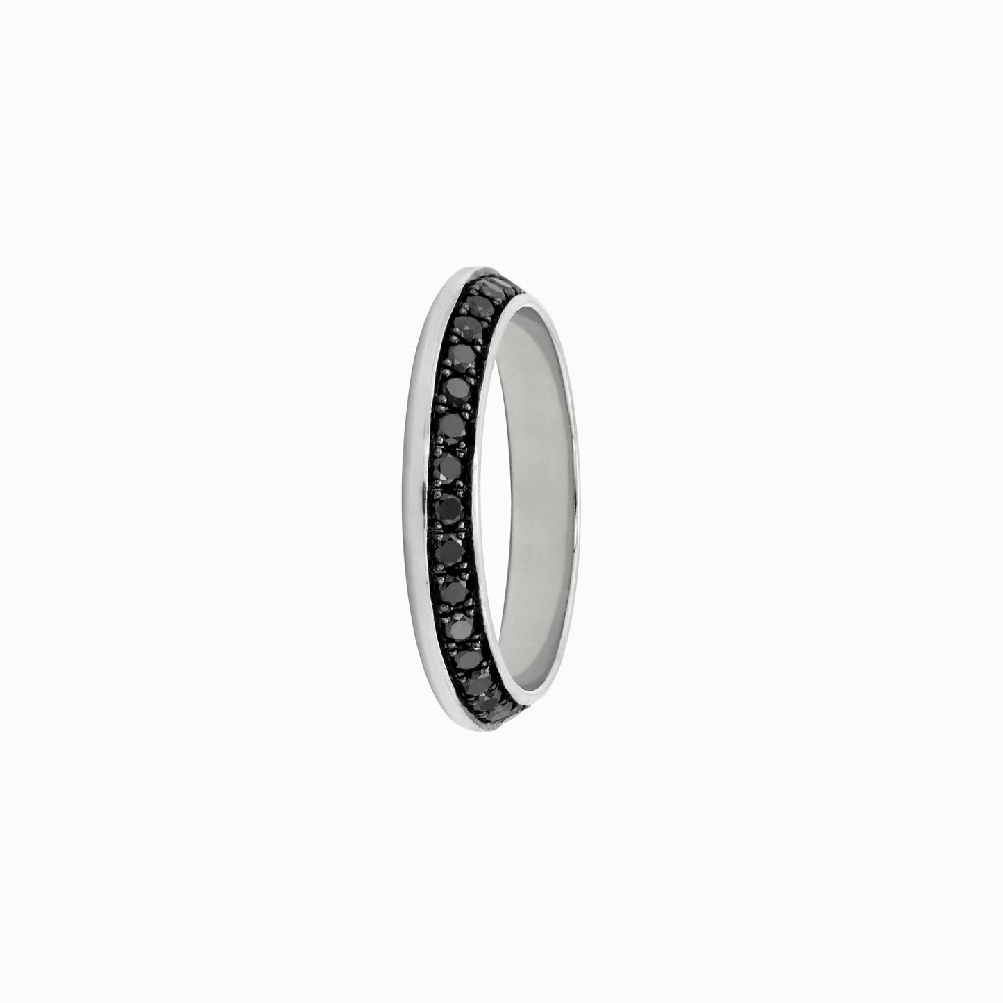 OFF-KILTER Audacious Black Diamond Stacking Ring – Dark Mode