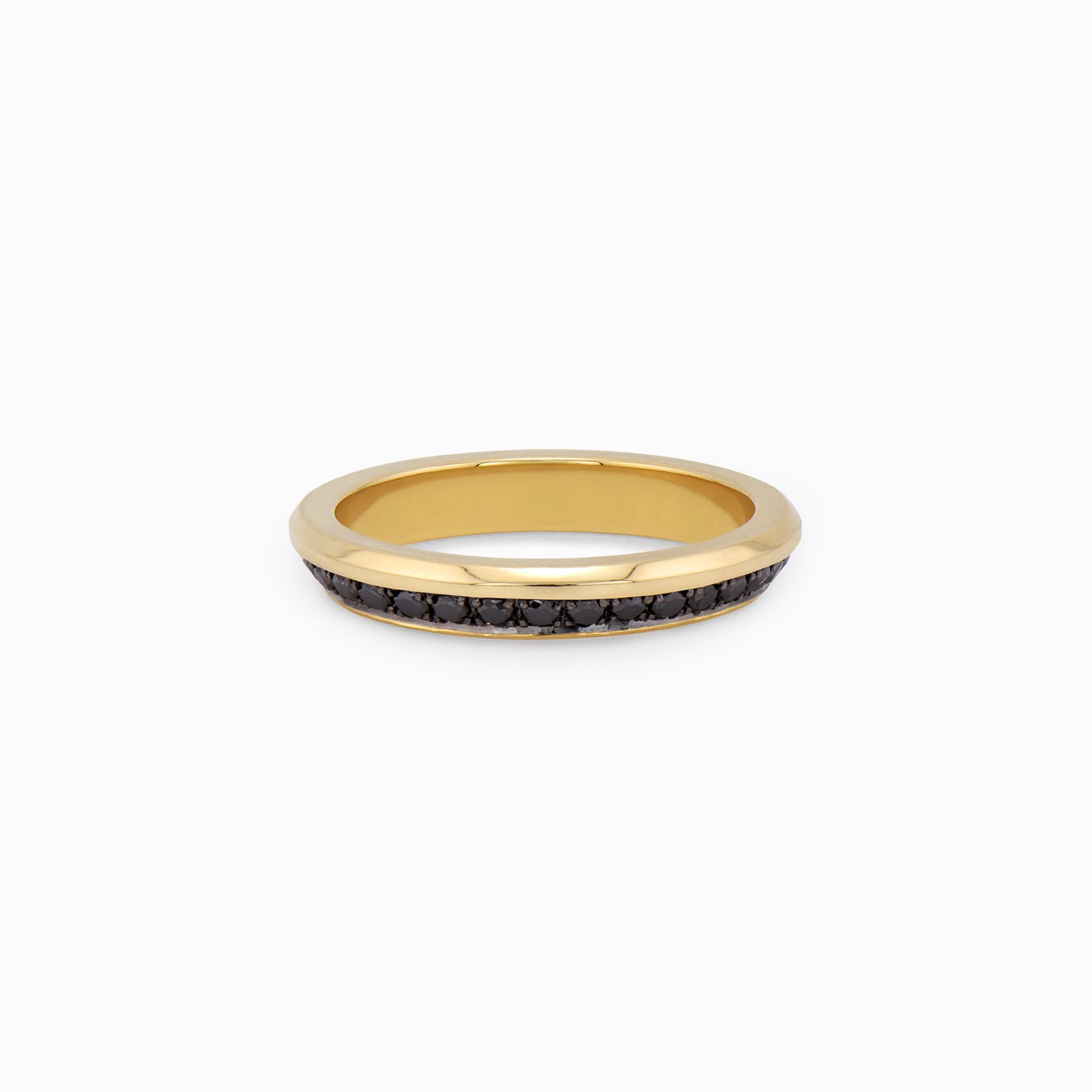 OFF-KILTER Audacious Black Diamond Stacking Ring – Dark Mode
