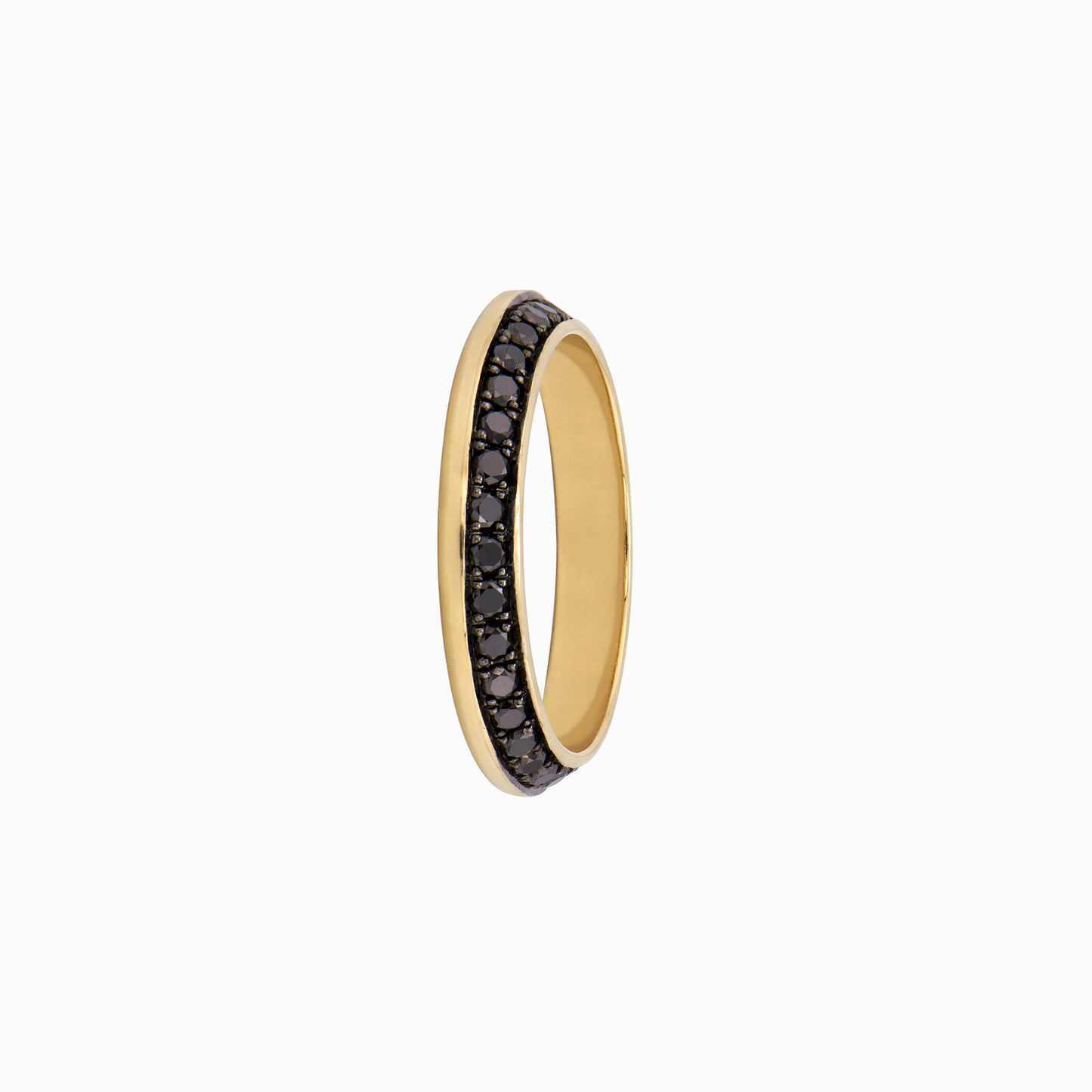 OFF-KILTER Audacious Black Diamond Stacking Ring – Dark Mode