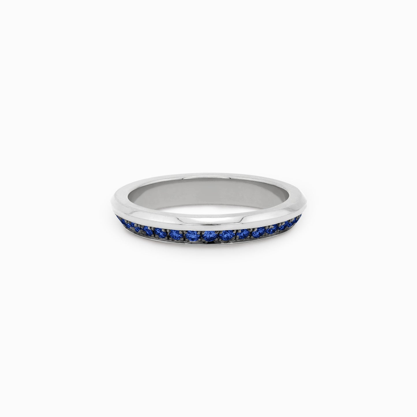 OFF-KILTER Audacious Sapphire Stacking Ring – Dark Mode