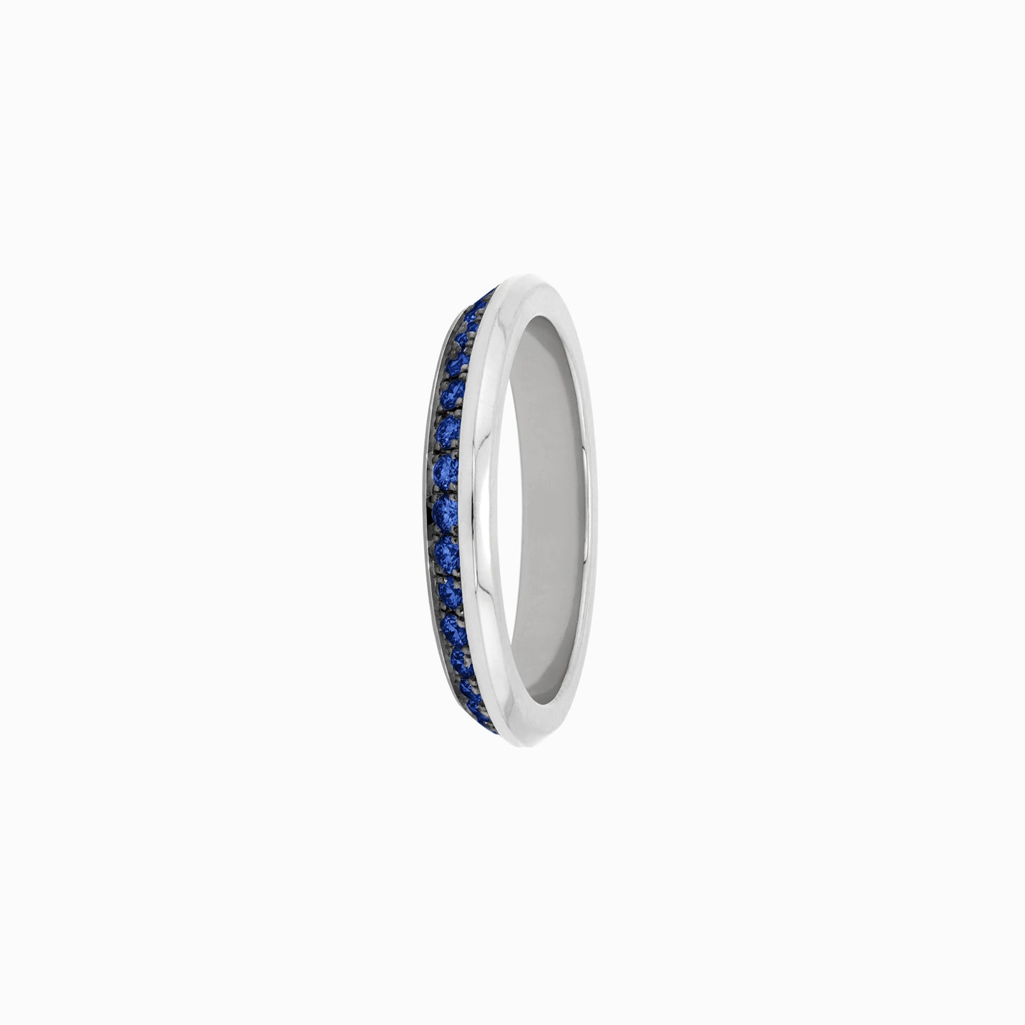 OFF-KILTER Audacious Sapphire Stacking Ring – Dark Mode