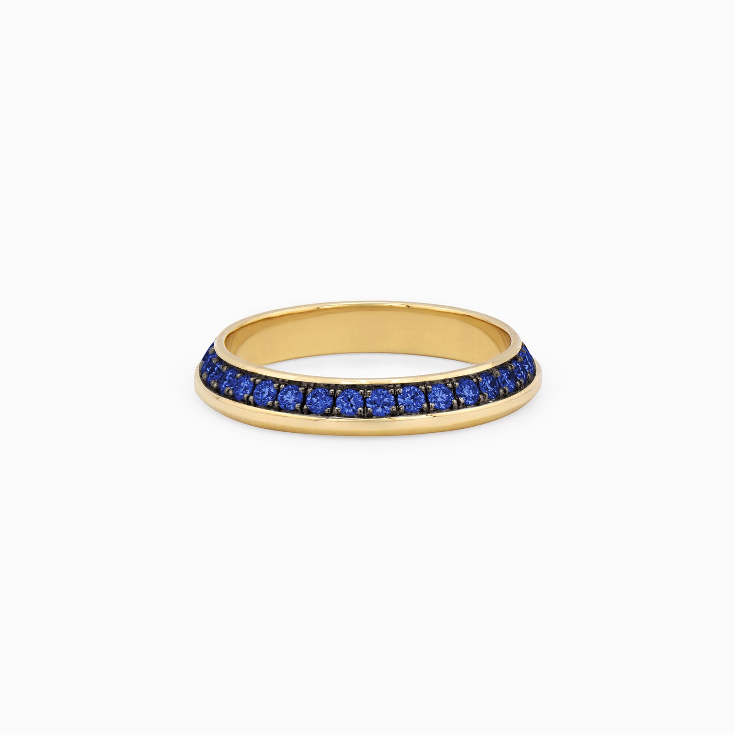 OFF-KILTER Audacious Sapphire Stacking Ring – Dark Mode