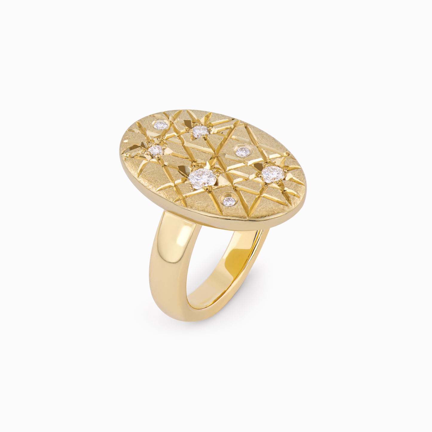 TRIUMPHANT Outrageous Diamond Ellipse Ring
