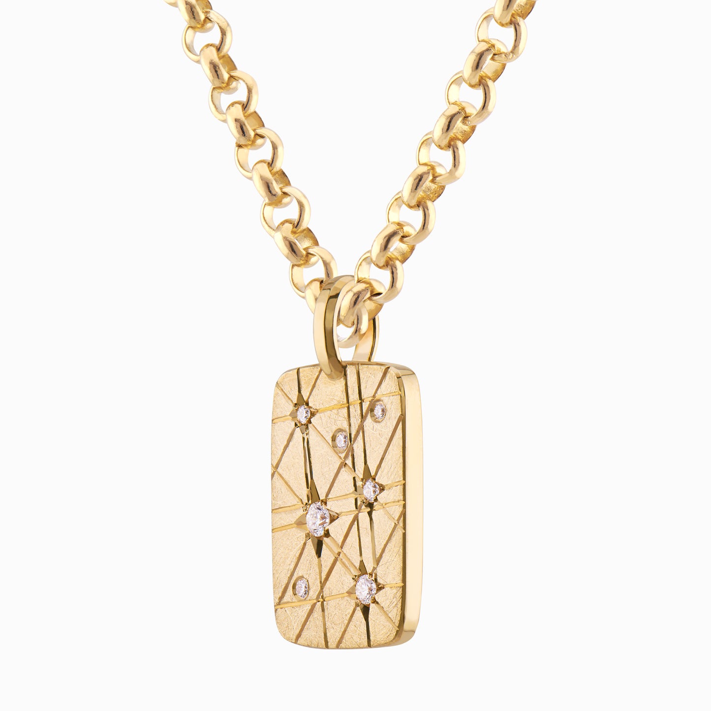 TRIUMPHANT Outrageous Diamond Tablet Necklace