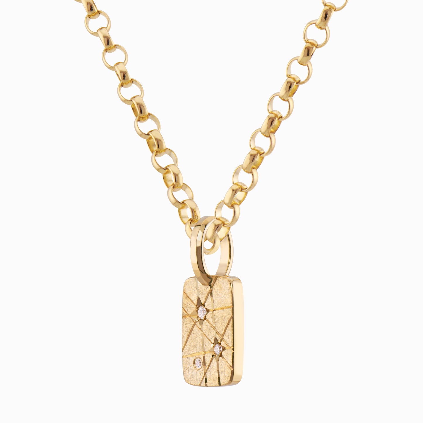 TRIUMPHANT Cheeky Diamond Tablet Necklace